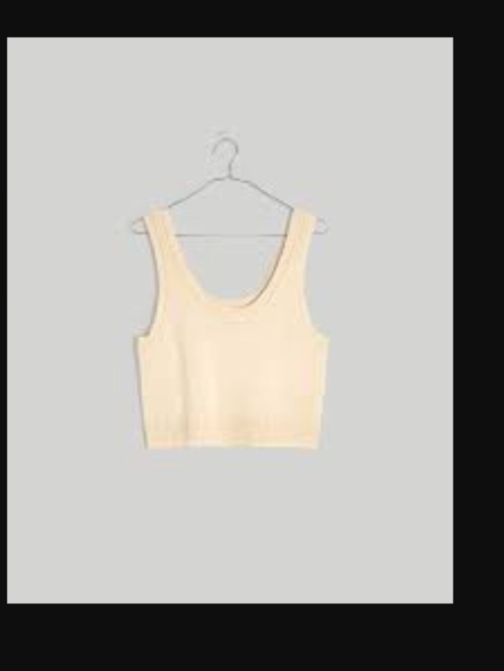 NWT Madewell x DONNI Cashmere Sweater Tank Top Cream Crop Vest Small